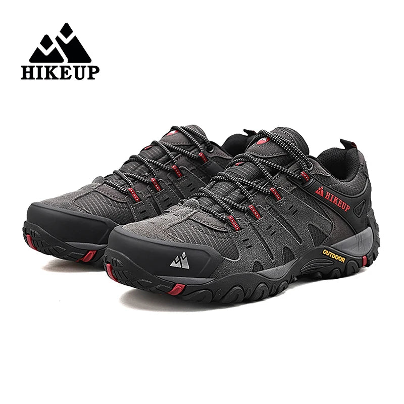 HIKEUP Men's Suede Leather Hiking Shoes – Outdoor Trekking